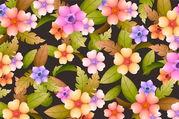 Gratis vector floral handgeschilderde realistische achtergrond
