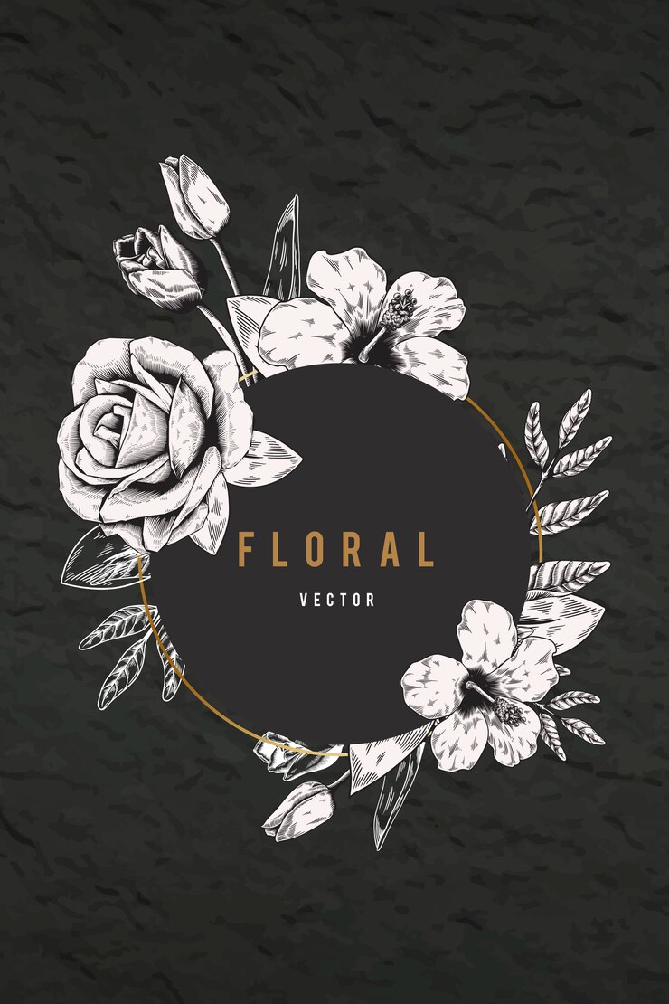 Gratis Vector floral ingelijste achtergrond