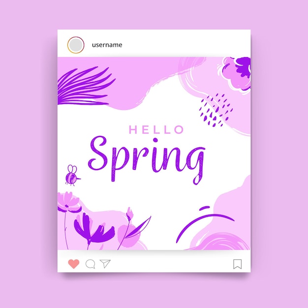 Floral lente instagram-post