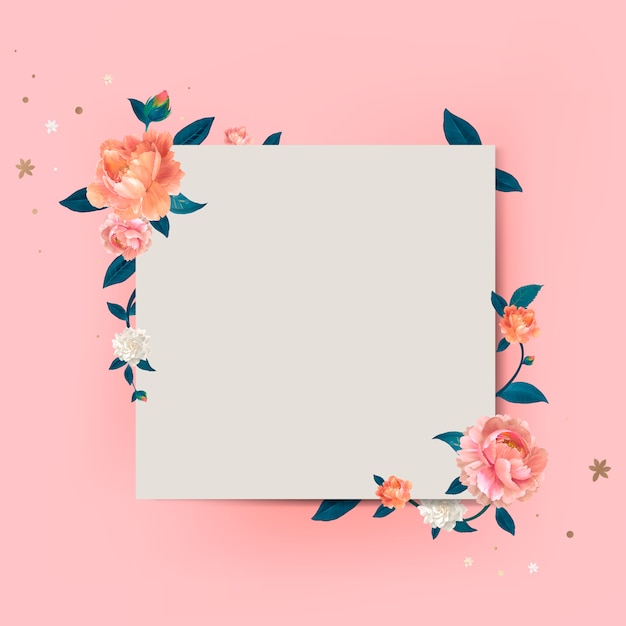 Floral mockup frame illustratie