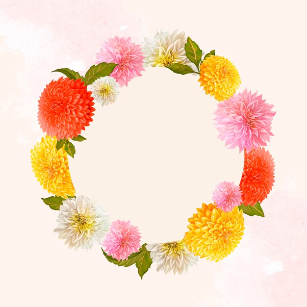 Floral mockup frame illustratie