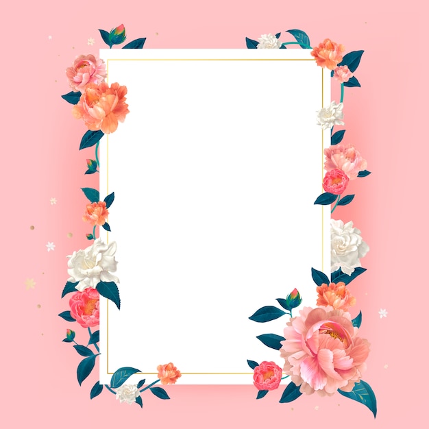 Floral mockup frame illustratie