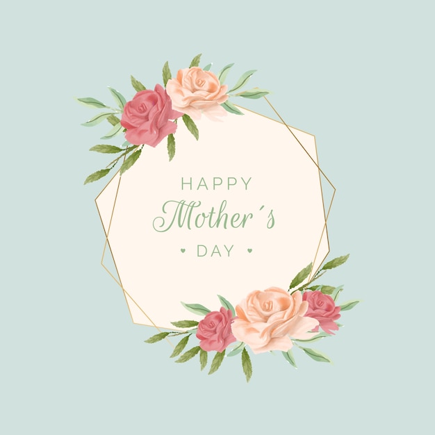 Gratis vector floral moederdag concept