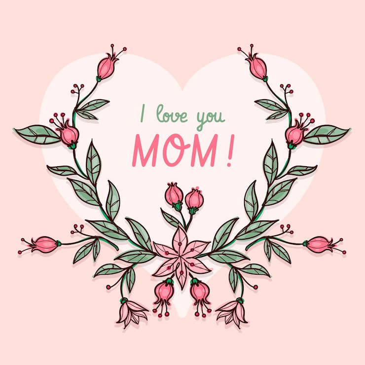 Gratis Vector floral moederdag illustratie