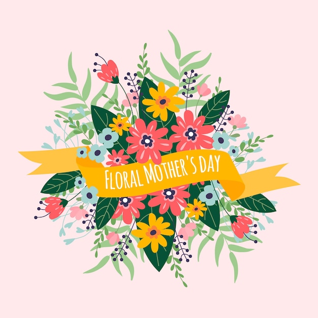 Gratis vector floral moederdag