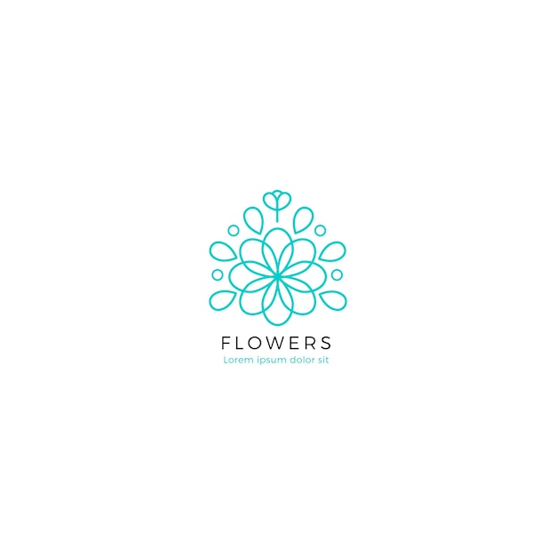 Floral parfum huisstijl logo sjabloon