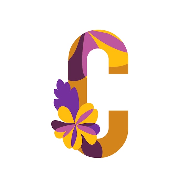 Floral patroon letters vector