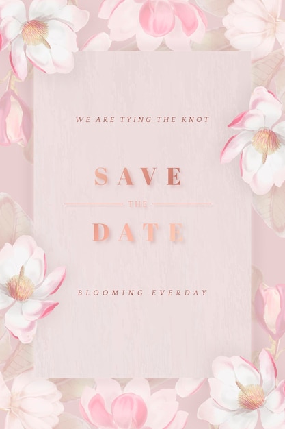 Floral save the date kaart