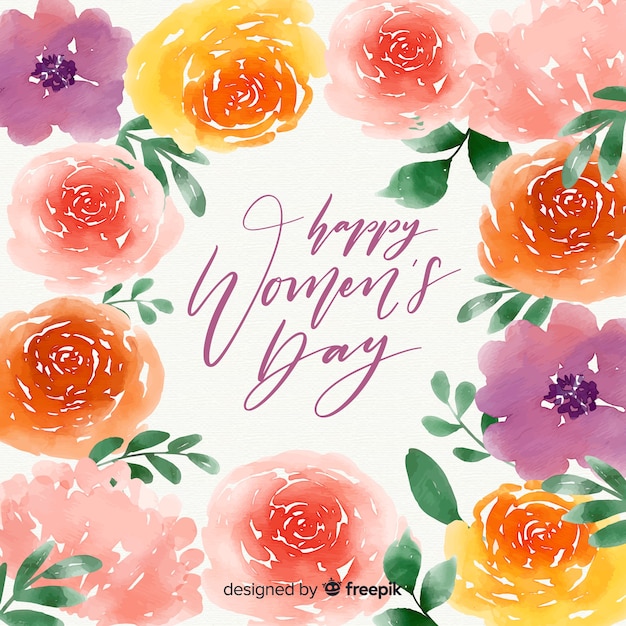 Gratis vector floral vrouwendag achtergrond