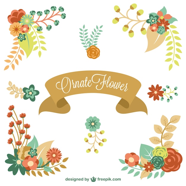 Florale elementen vector graphics