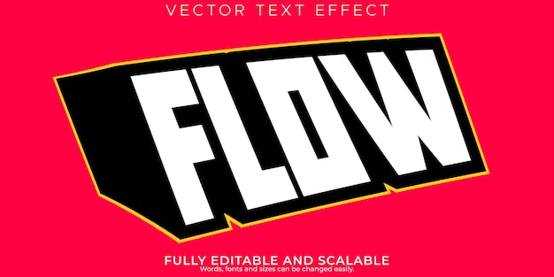 Flow teksteffect bewerkbare moderne belettering typografie lettertypestijl