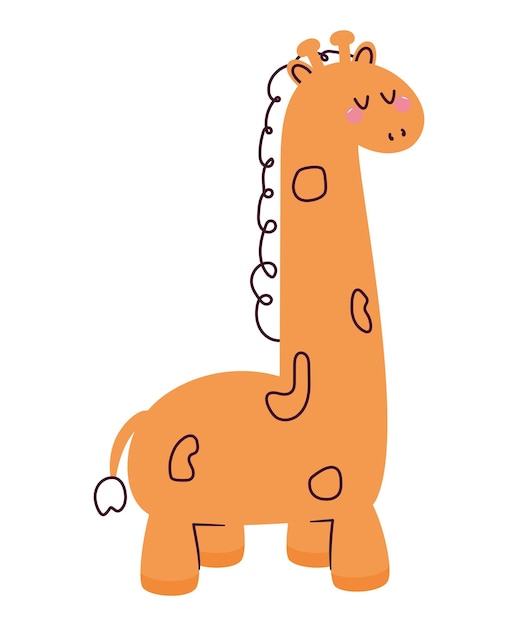 Gratis vector flushed giraffe ontwerp