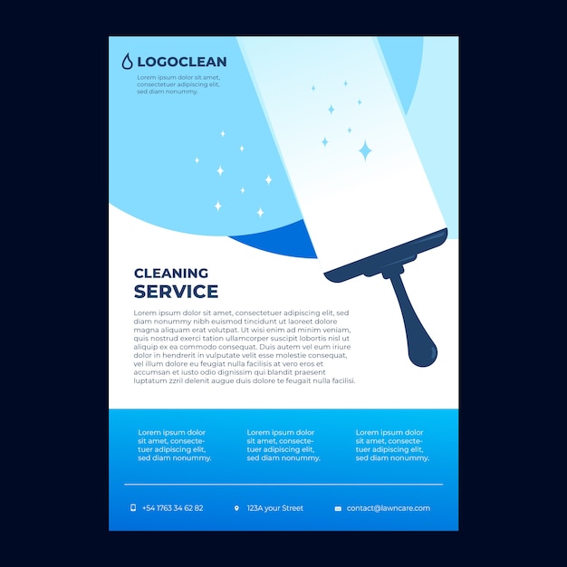 Gratis vector flyer professionele schoonmaakservice