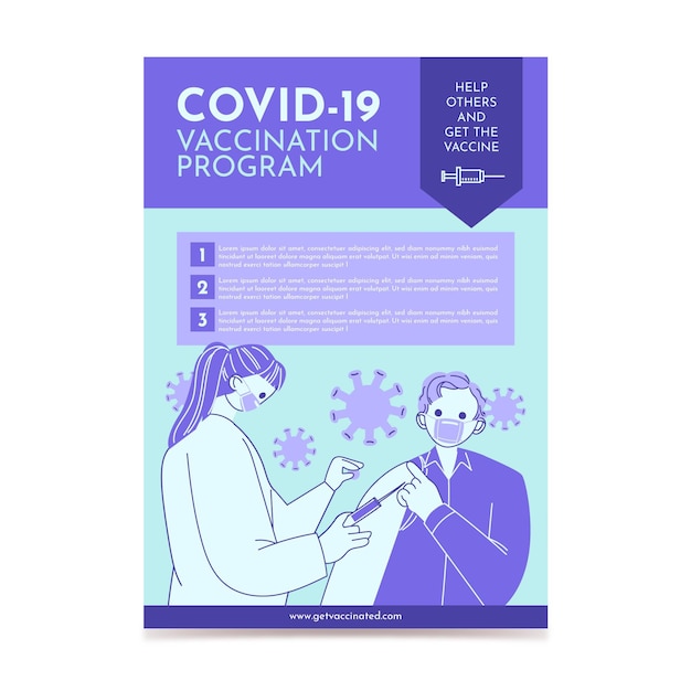 Flyer voor biologische vaccinatie tegen coronavirus