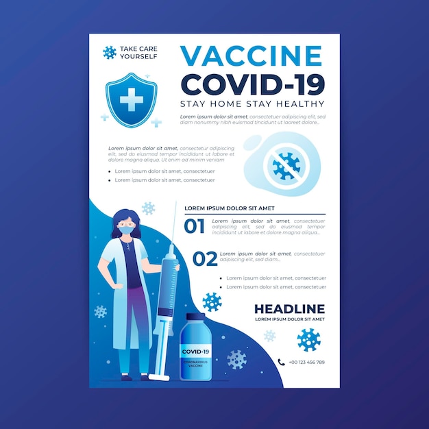 Flyer voor vaccinatie tegen het coronavirus