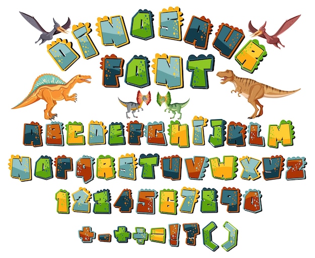 Gratis vector font ontwerp voor engelse alfabetjes en nummers