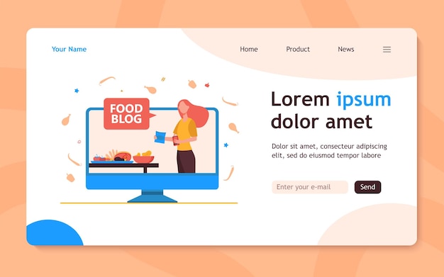 Food blogger geeft workshop landingspagina
