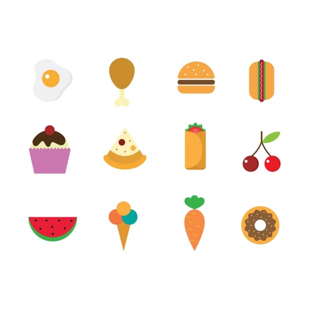 Gratis vector food icon set
