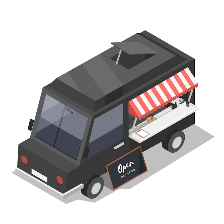 Gratis Vector food truck