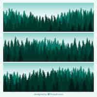 Gratis vector forest banners