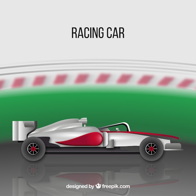 Gratis vector formule 1 racewagen vanaf de zijkant