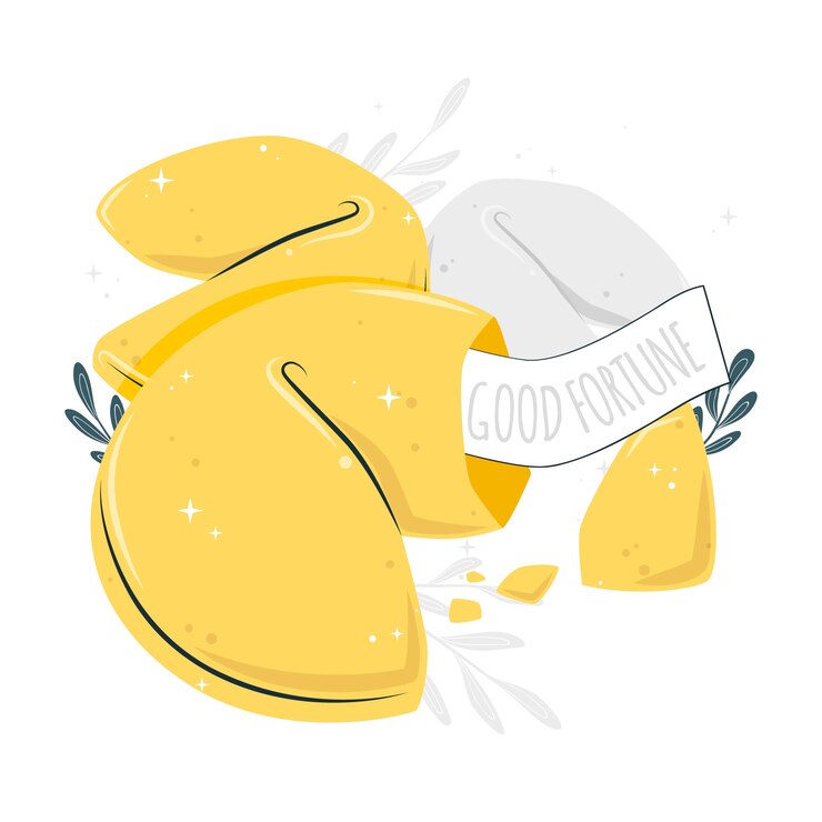 Gratis Vector fortune cookie concept illustratie