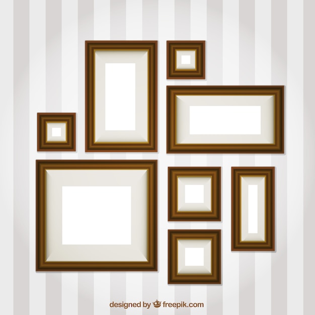 Foto frames set van verschillende afmetingen