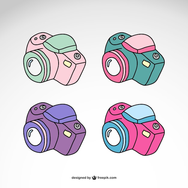 Gratis vector fotografie camera instellen logo ontwerp