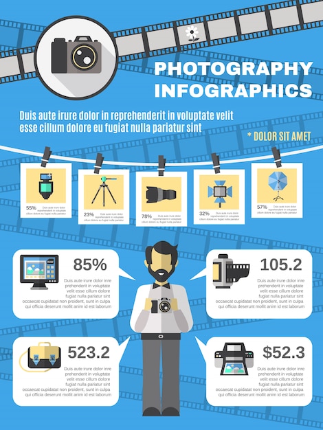 Fotografie infographics instellen