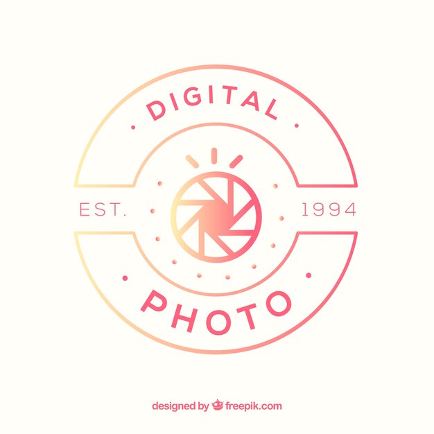 Fotografie logo met verloopkleuren