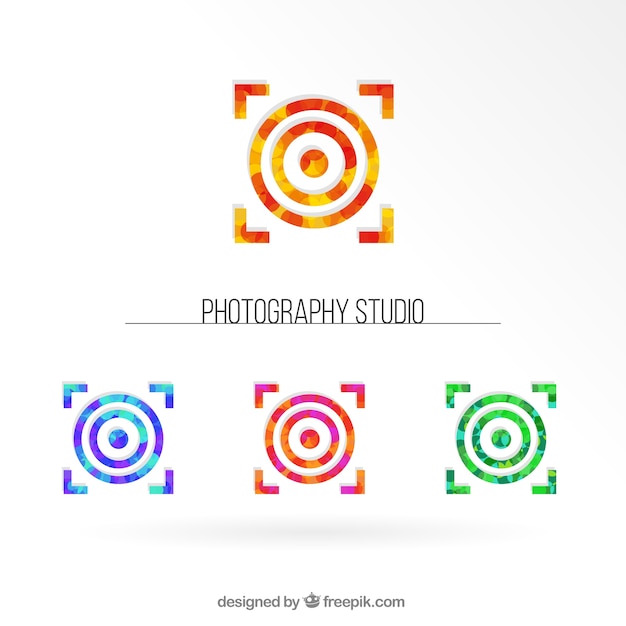 Gratis vector fotografie studio logos collection