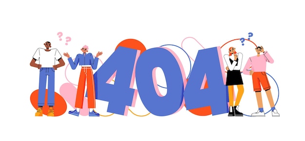 Gratis vector fout 404 pagina niet gevonden verwarde tekens