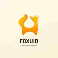 Gratis vector fox logo ontwerpsjabloon