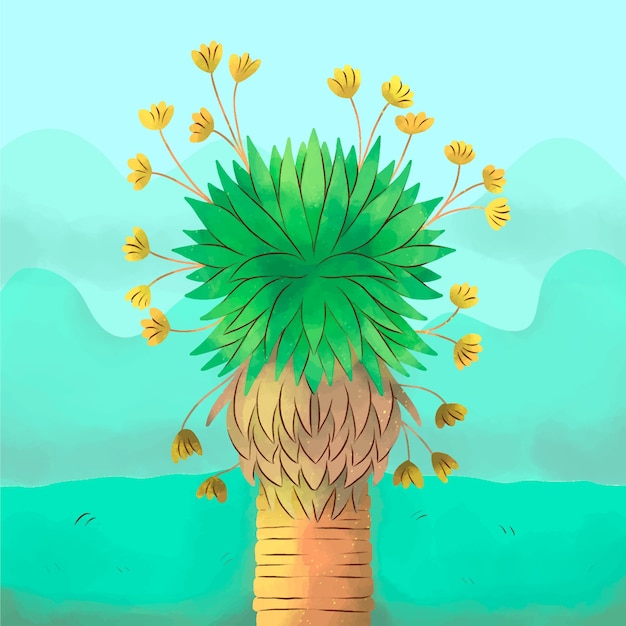 Gratis vector frailejon plant illustratie