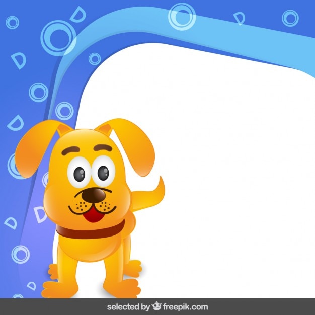 Gratis vector frame met grappige hond