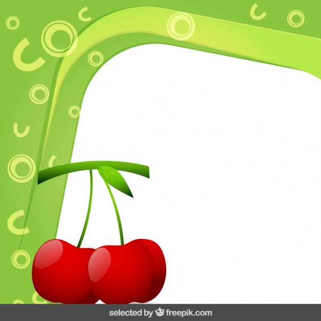 Gratis vector frame met kersen