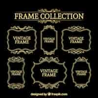 Gratis vector framecollectie in vintage stijl