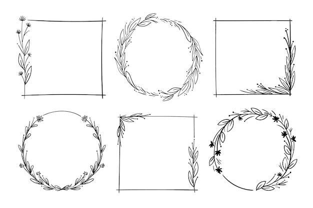 Frames geïsoleerd op een witte achtergrond