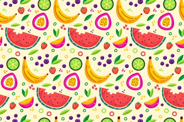 Fruit patroon collectie concept