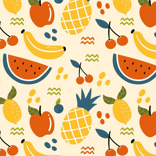 Fruit patroon met kersen