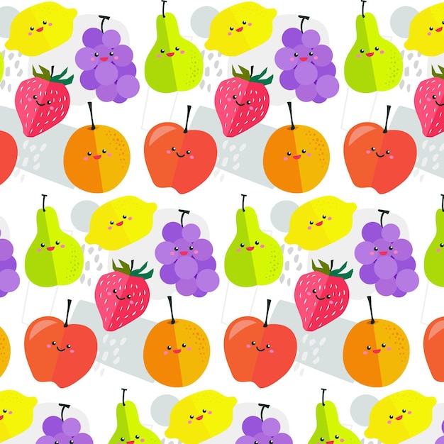 Gratis vector fruit patroon met peren