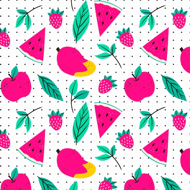 Fruit patroon met watermeloen