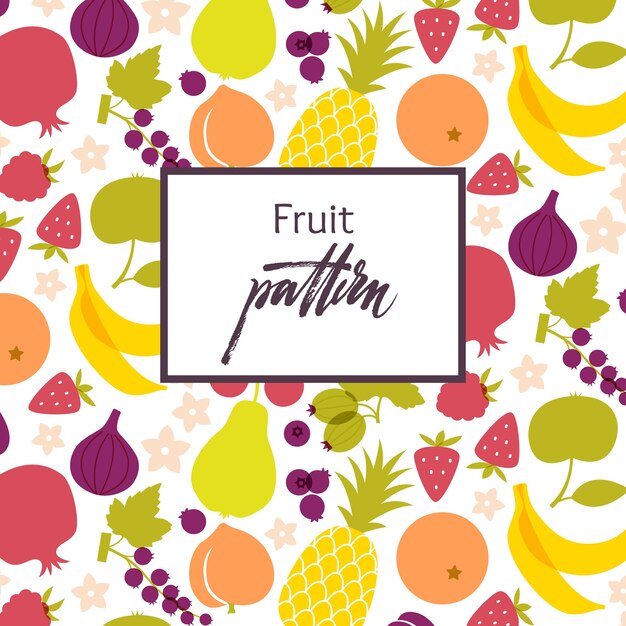 Fruitpatroon. Gezonde maaltijd tafel. Veganistisch en Vegetarische keuken