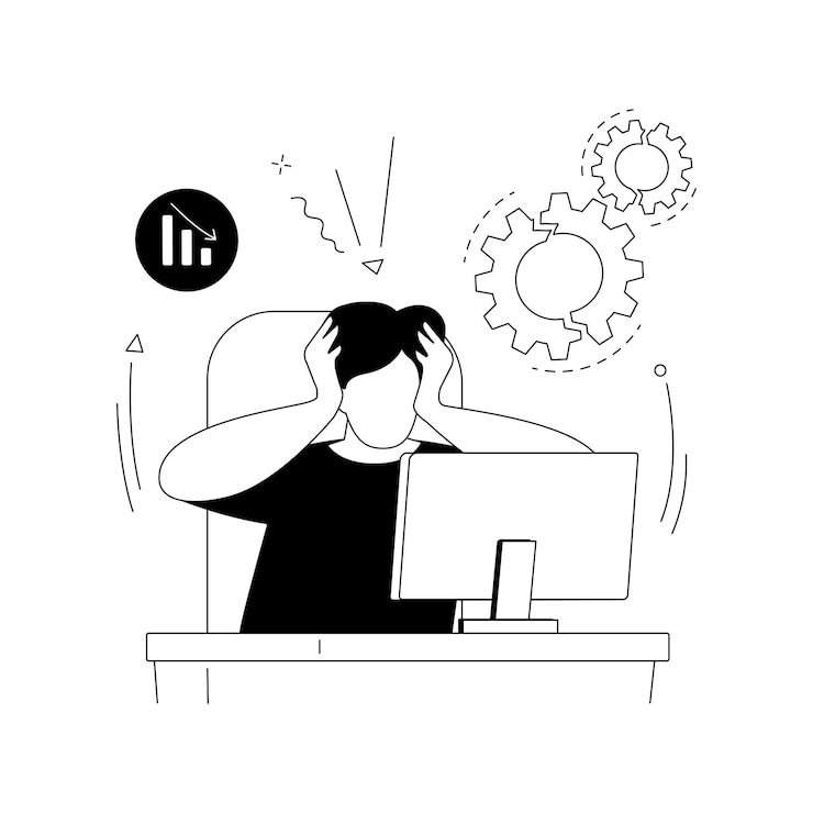 Gratis Vector frustratie abstract concept vectorillustratie depressie behandeling frustratie beheer angst en woede controle emotioneel intelligente gewoonten geestelijke gezondheid probleem abstracte metafoor