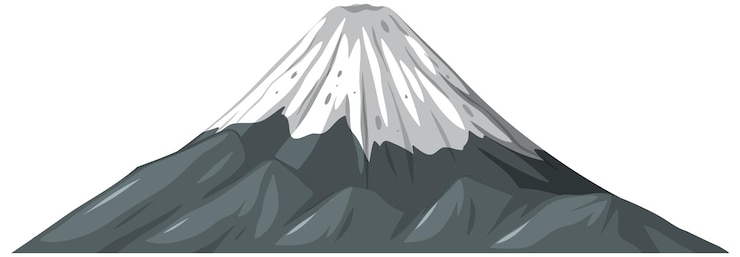 Gratis Vector fujisan iconisch symbool van japan vector graphic