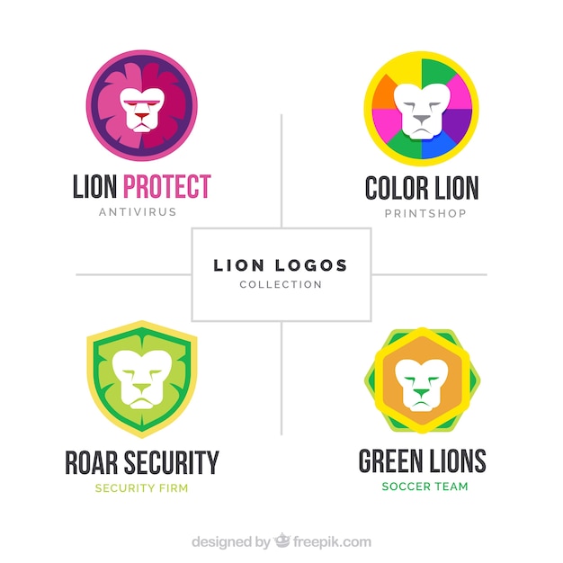 Full-color leeuwen logo&#39;s