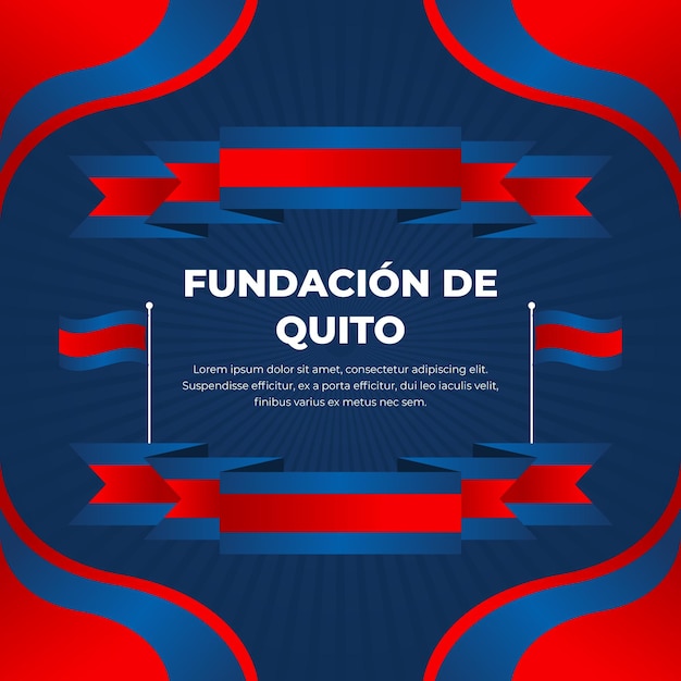 Gratis vector fundacion de quito concept