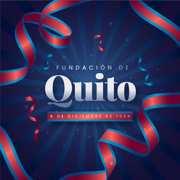 Gratis vector fundacion de quito concept