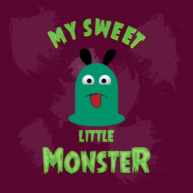 Gratis vector funny monster