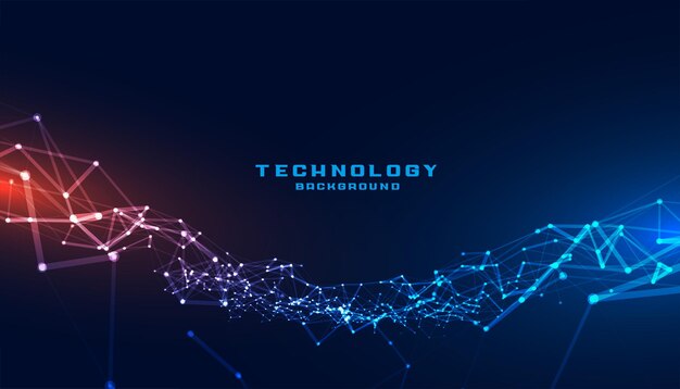 futuristic and shiny digital particle background for internet connection